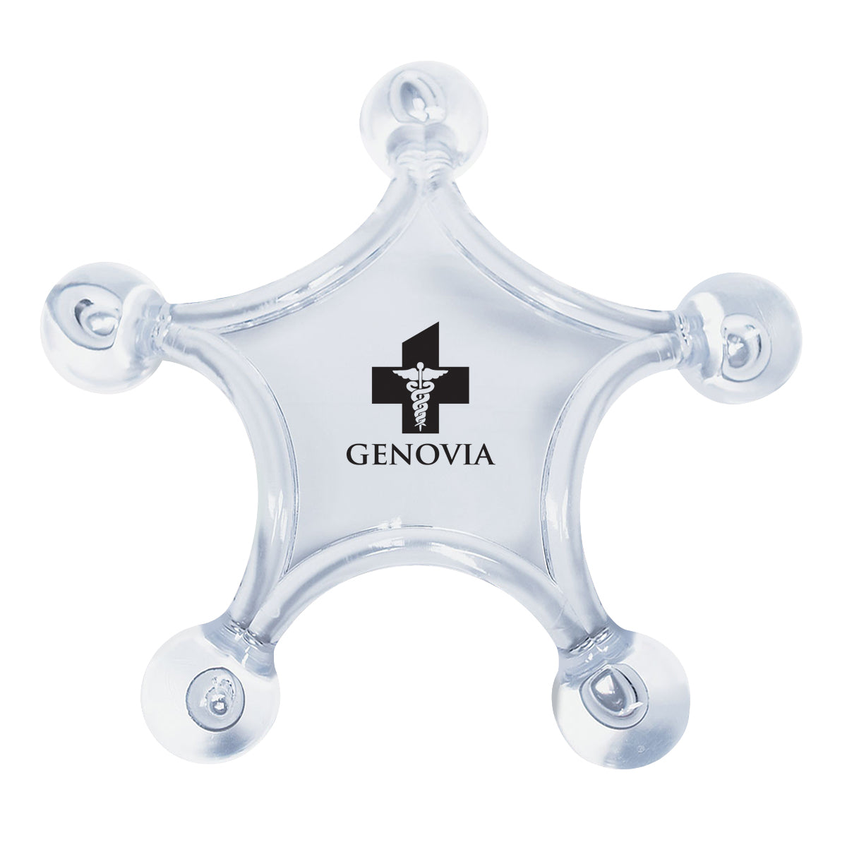 Massager Shaped Like a Star - Clear - Pad Print
