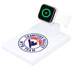Mate Wireless Charging Pad with Apple Watch Holder Full Color - White - Left Angle