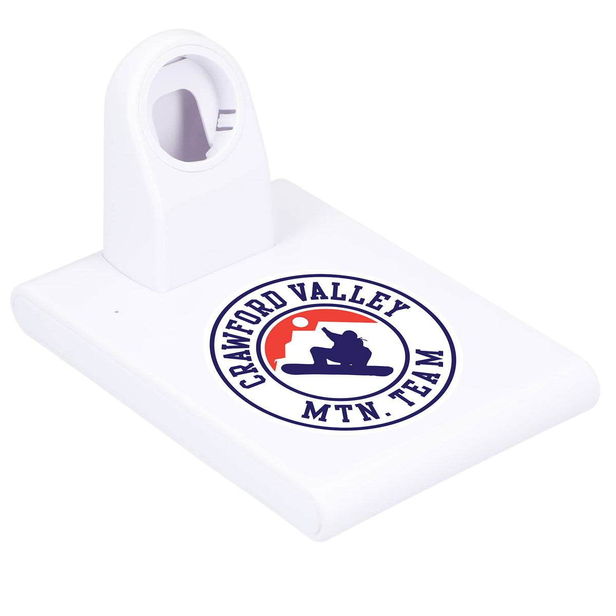 Mate Wireless Charging Pad with Apple Watch Holder Full Color - White - Right Angle
