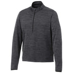 Mather Performance Knit Half Zip with Thumb Holes for Men Transfer - Heather Dark Charcoal - Front Flat