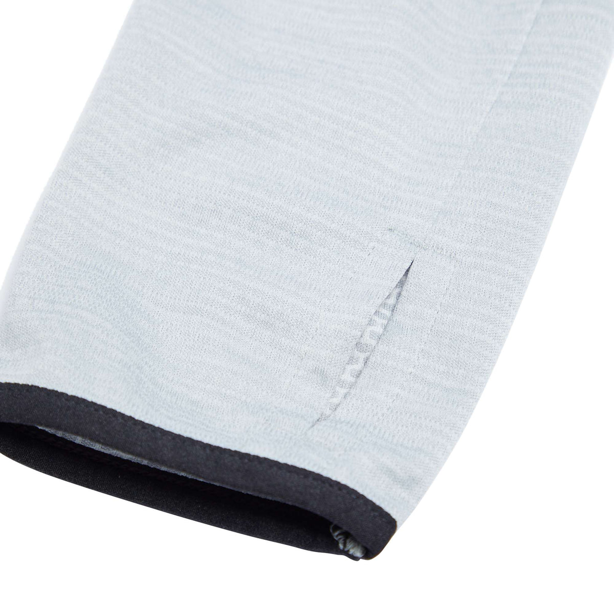 Mather Performance Knit Half Zip with Thumb Holes for Men Transfer - Light Heather Grey - Flat 2