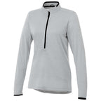 Mather Performance Knit Half Zip with Thumb Holes for Women Transfer - Light Heather Grey - Flat Frt Hjdhlm