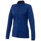 Mather Performance Knit Half Zip with Thumb Holes for Women Transfer - New Royal Heather - Front Flat