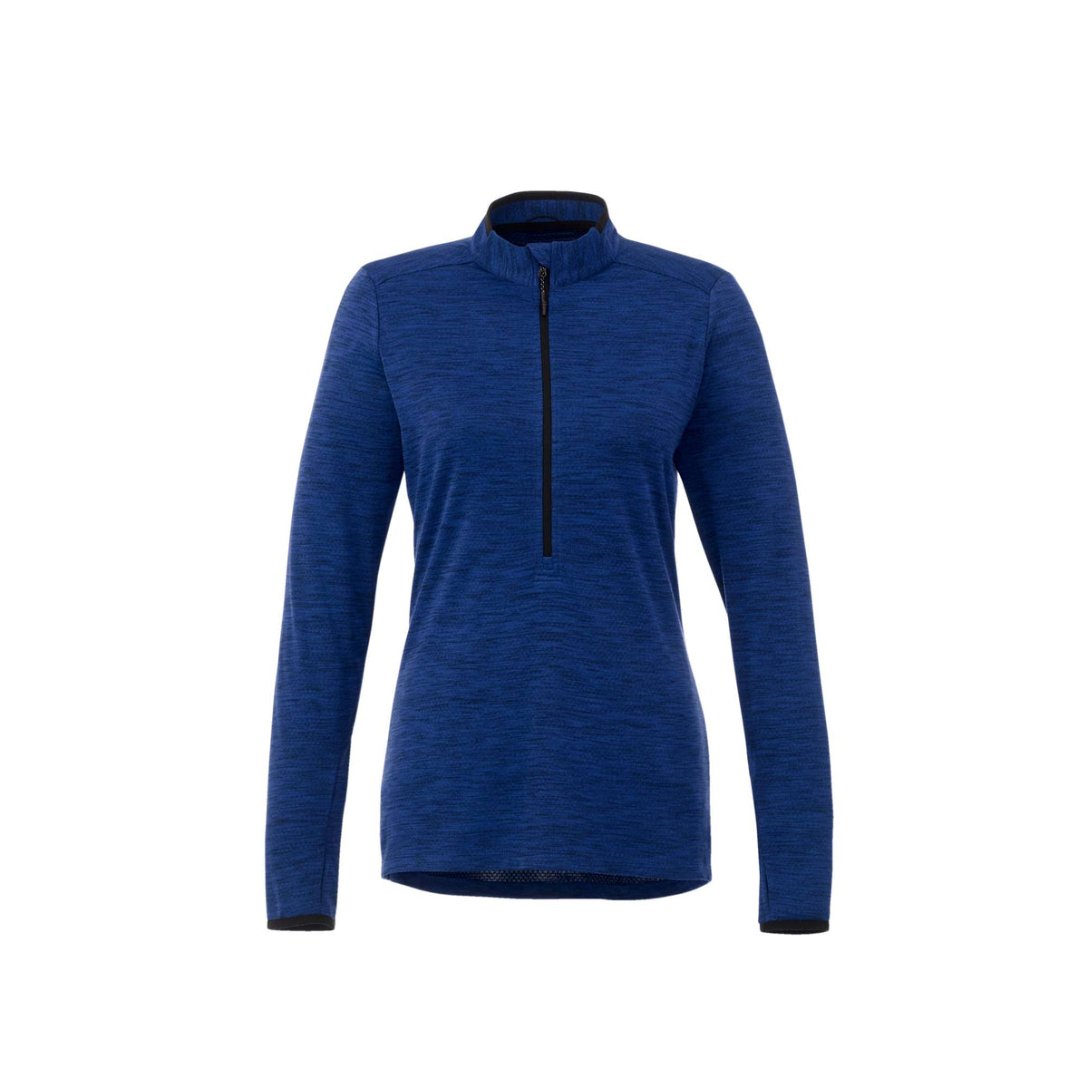 Mather Performance Knit Half Zip with Thumb Holes for Women Transfer - New Royal Heather - Front