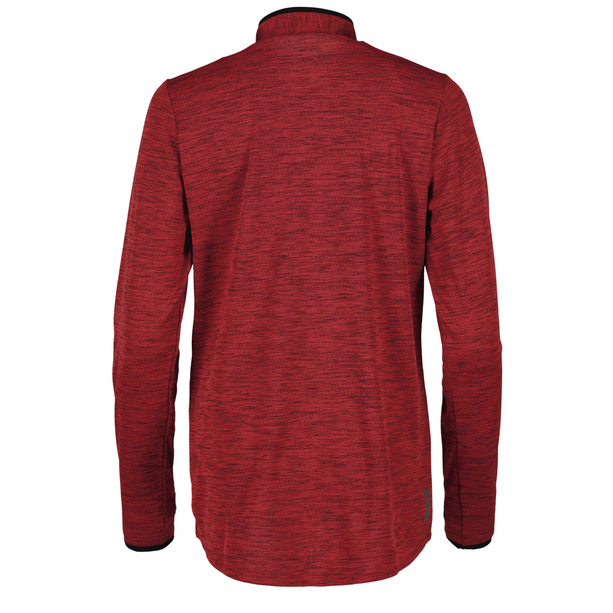 Mather Performance Knit Half Zip with Thumb Holes for Women Transfer - Team Red Heather - Back Flat