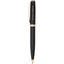 Matte Black Recycled Brass Pen with Rose Gold Trim Laser Engraving - Black - Front