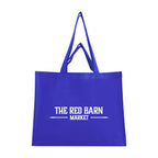 Matte Laminated Recycled Dual Handle Shopper Tote Bag - Royal Blue - Silk Screen
