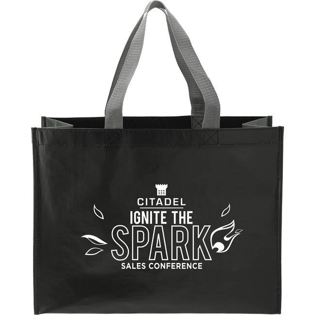 Matte Laminated Shopper Tote in Recycled PET
