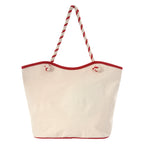 Maui Laminated Cotton Tote Bag, 8 oz - Red - Front