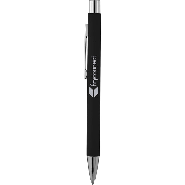Maven Soft Touch Pen with Chrome Accents Laser Engraving