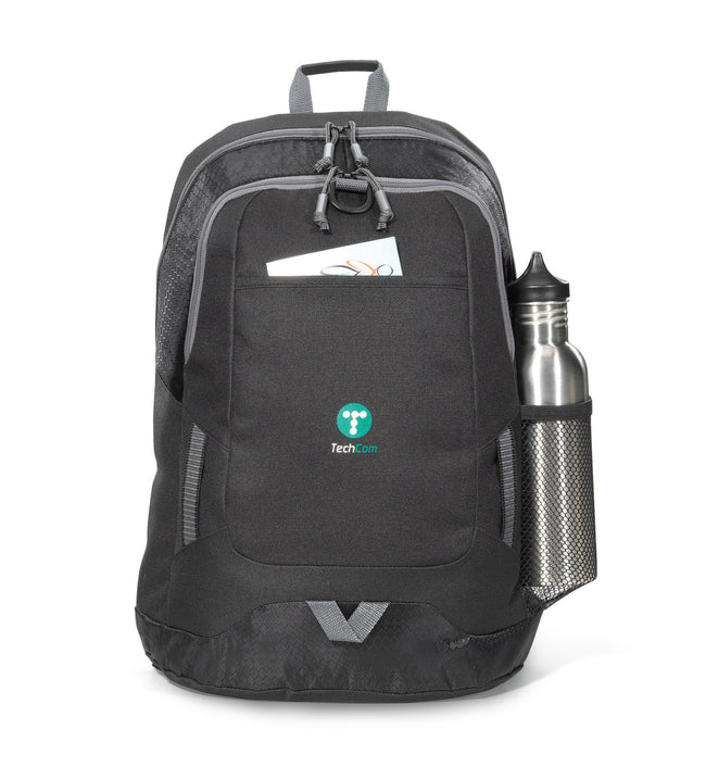 Maverick Laptop Backpack with Diamond Weave Accent Embroidery