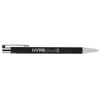 Maxi Soft Touch Gel Pen in Recycled Aluminum Full Color - Black - Right Side