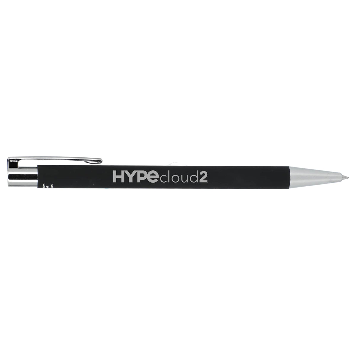 Maxi Soft Touch Gel Pen in Recycled Aluminum Full Color - Black - Right Side