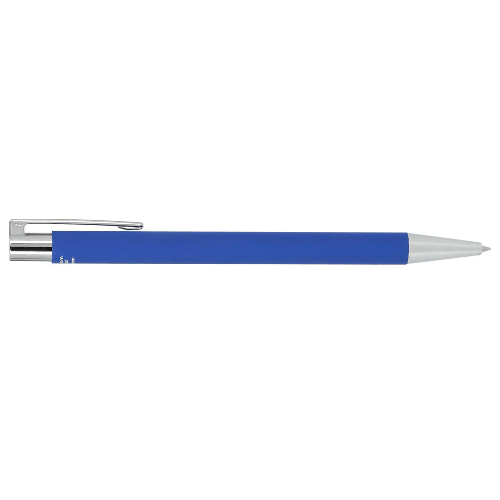 Maxi Soft Touch Gel Pen in Recycled Aluminum Full Color - Blue - Right Side 2