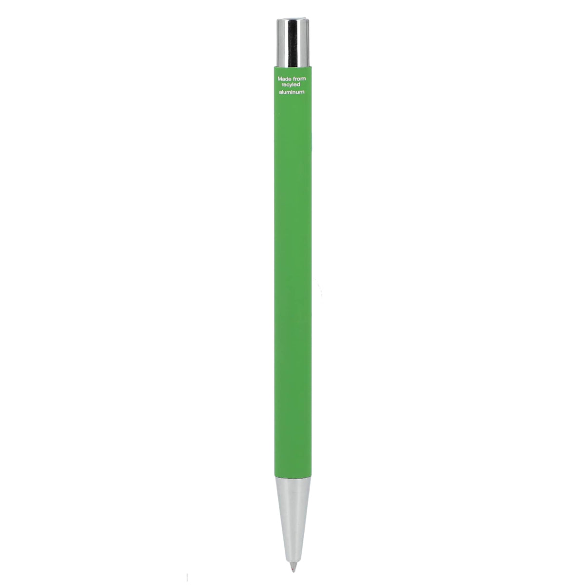 Maxi Soft Touch Gel Pen in Recycled Aluminum Full Color - Green - Back