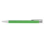 Maxi Soft Touch Gel Pen in Recycled Aluminum Full Color - Green - Left Side 2