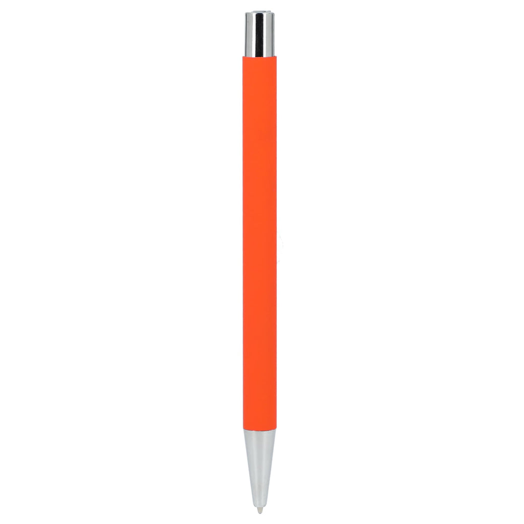 Maxi Soft Touch Gel Pen in Recycled Aluminum Full Color - Orange - Back