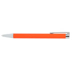 Maxi Soft Touch Gel Pen in Recycled Aluminum Full Color - Orange - Left Side 2