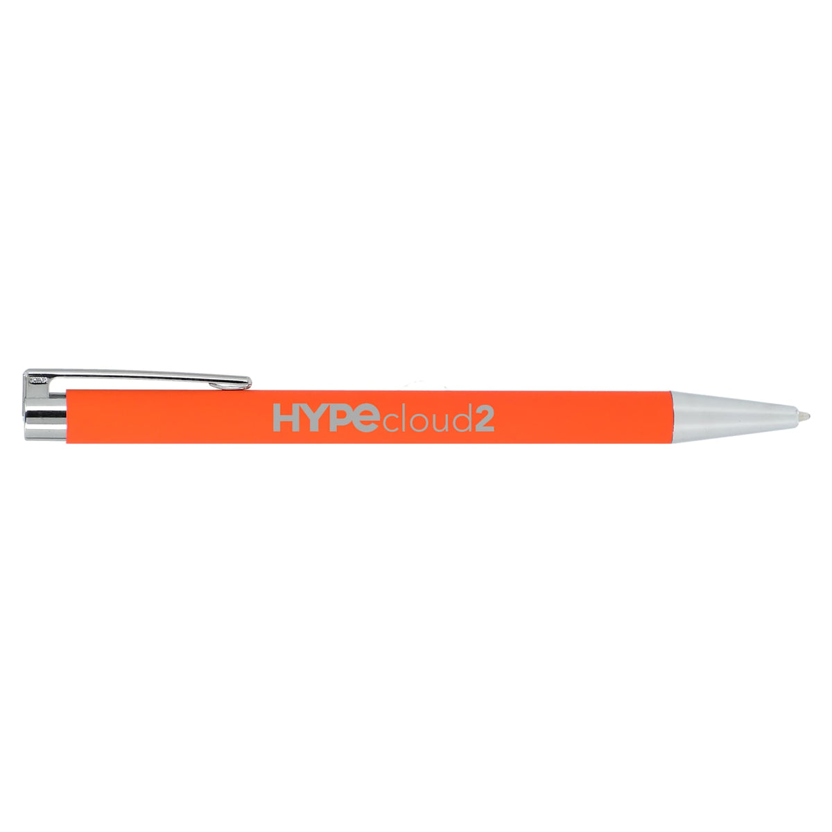 Maxi Soft Touch Gel Pen in Recycled Aluminum Full Color - Orange - Right Side