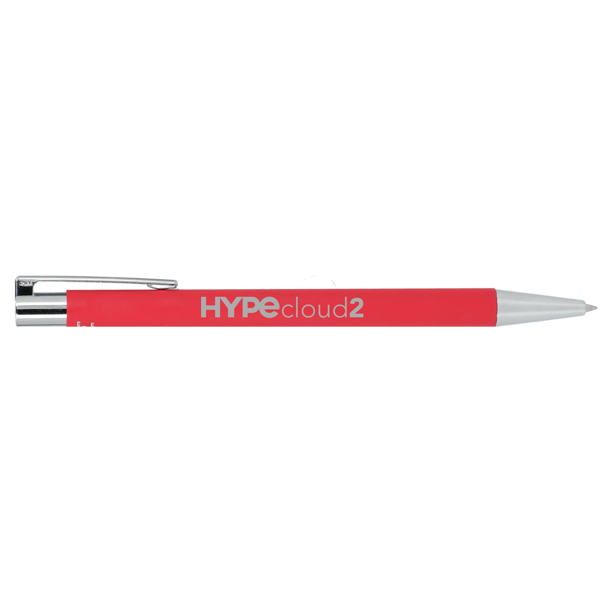 Maxi Soft Touch Gel Pen in Recycled Aluminum Full Color - Red - Right Side