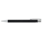 Maxi Soft Touch Gel Pen in Recycled Aluminum Laser Engraving - Black - Left Side 2