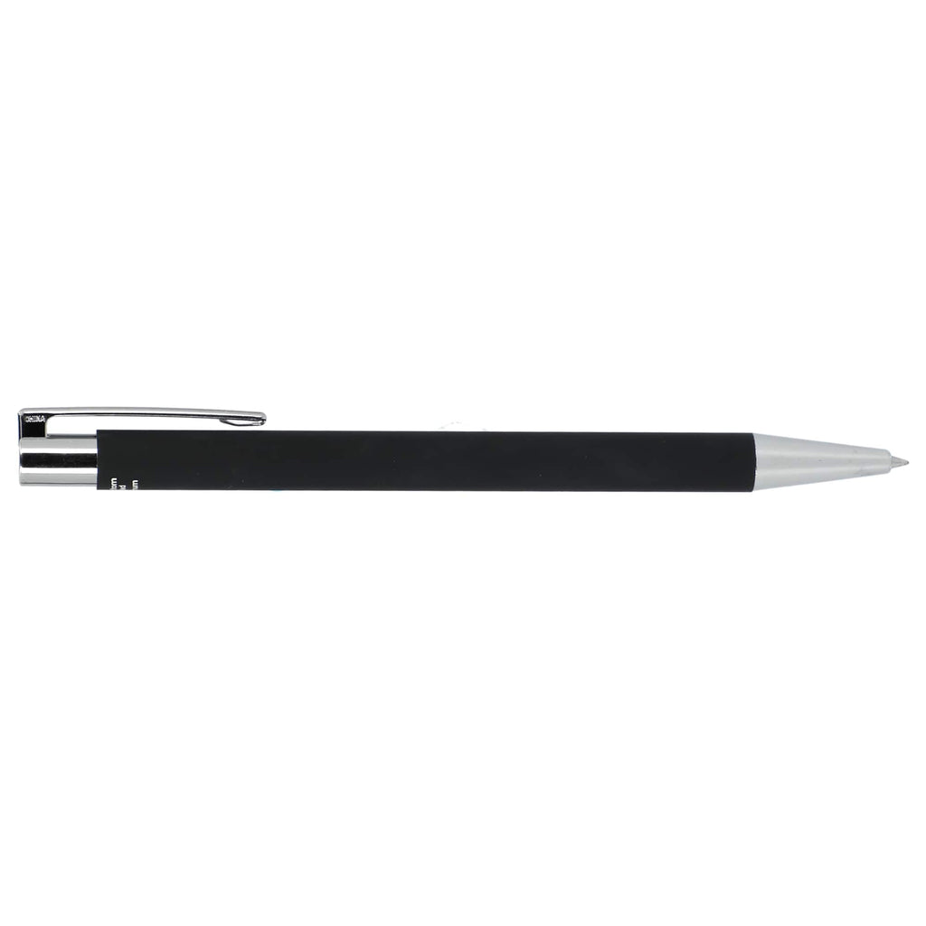 Maxi Soft Touch Gel Pen in Recycled Aluminum Laser Engraving - Black - Right Side 2