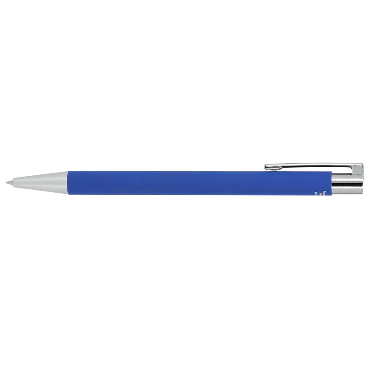 Maxi Soft Touch Gel Pen in Recycled Aluminum Laser Engraving - Blue - Left Side 2