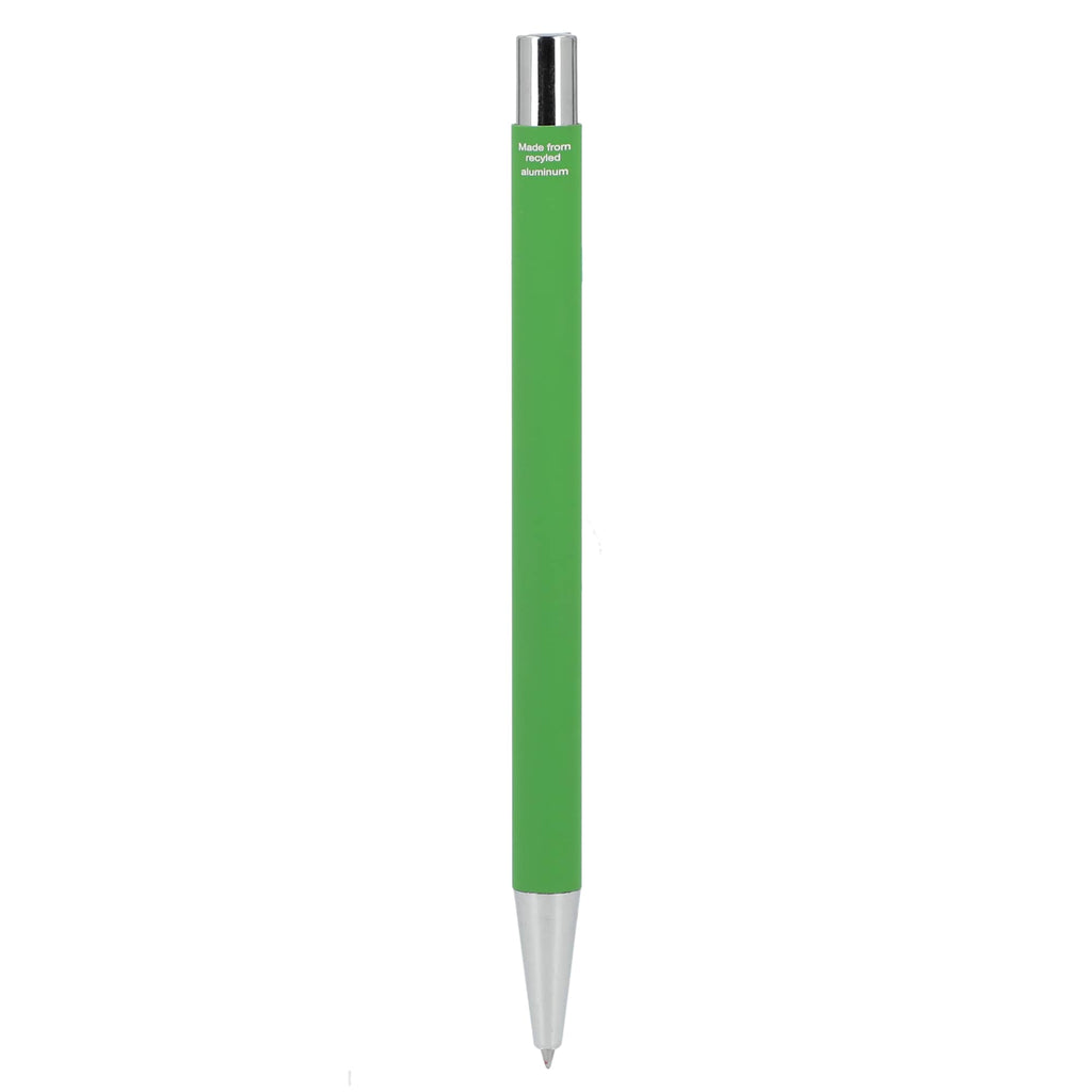 Maxi Soft Touch Gel Pen in Recycled Aluminum Laser Engraving - Green - Back
