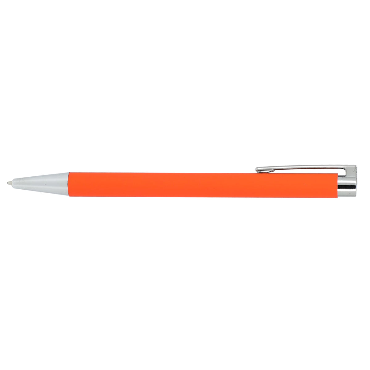 Maxi Soft Touch Gel Pen in Recycled Aluminum Laser Engraving - Orange - Left Side 2