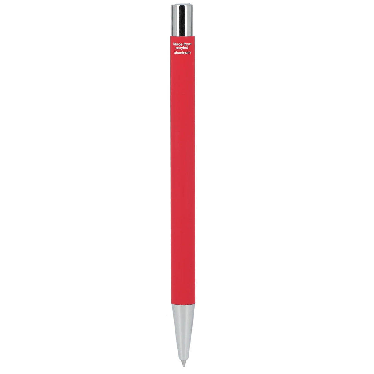 Maxi Soft Touch Gel Pen in Recycled Aluminum Laser Engraving - Red - Back