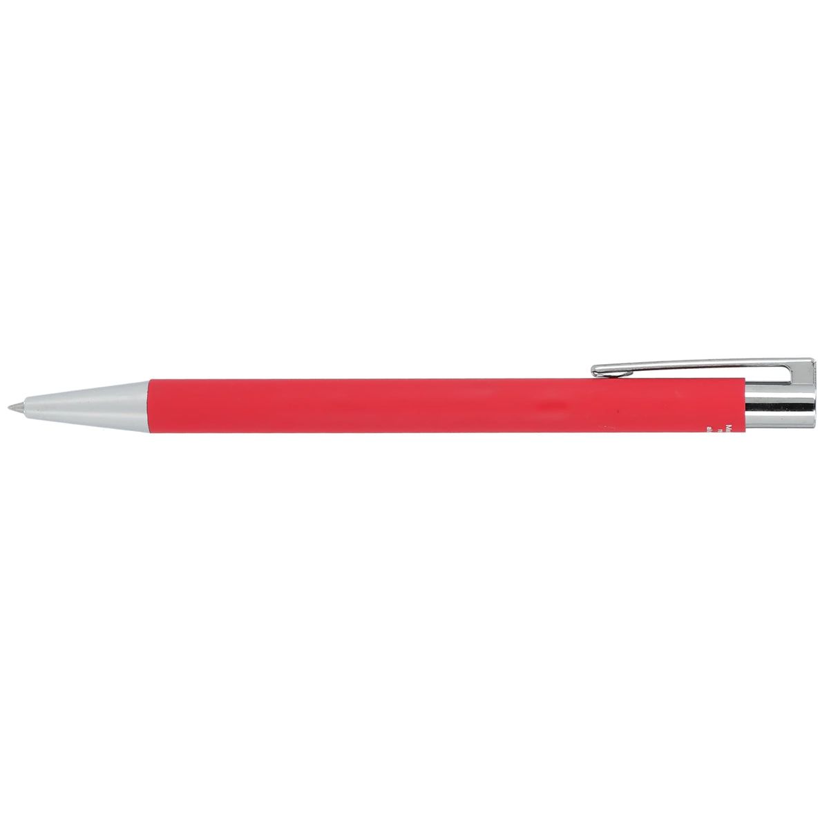 Maxi Soft Touch Gel Pen in Recycled Aluminum Laser Engraving - Red - Left Side 2
