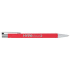 Maxi Soft Touch Gel Pen in Recycled Aluminum Laser Engraving - Red - Right Side