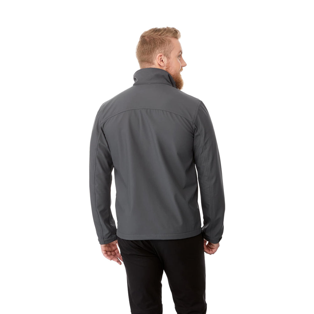 Maxson Waterproof Softshell Jacket for Men Debossing - Grey Storm - Back On Model