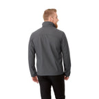 Maxson Waterproof Softshell Jacket for Men Debossing - Grey Storm - Back On Model