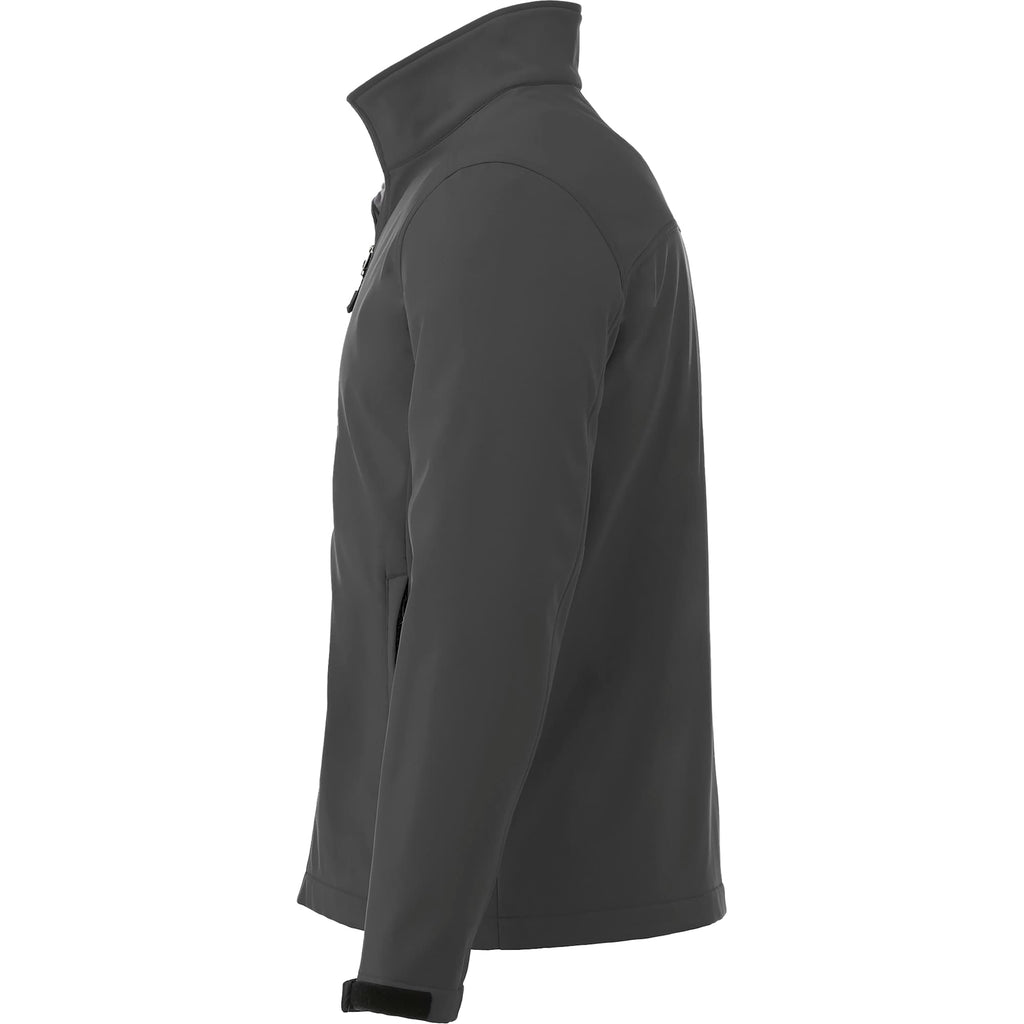Maxson Waterproof Softshell Jacket for Men Debossing - Grey Storm - Left Side