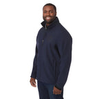 Maxson Waterproof Softshell Jacket for Men Debossing - Navy - On Model Left Angle