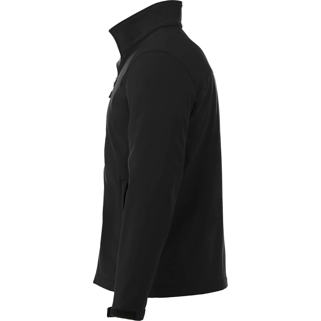 Maxson Waterproof Softshell Jacket for Men Embroidery - Black - Left Side