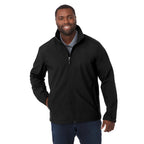 Maxson Waterproof Softshell Jacket for Men Embroidery - Black - On Model