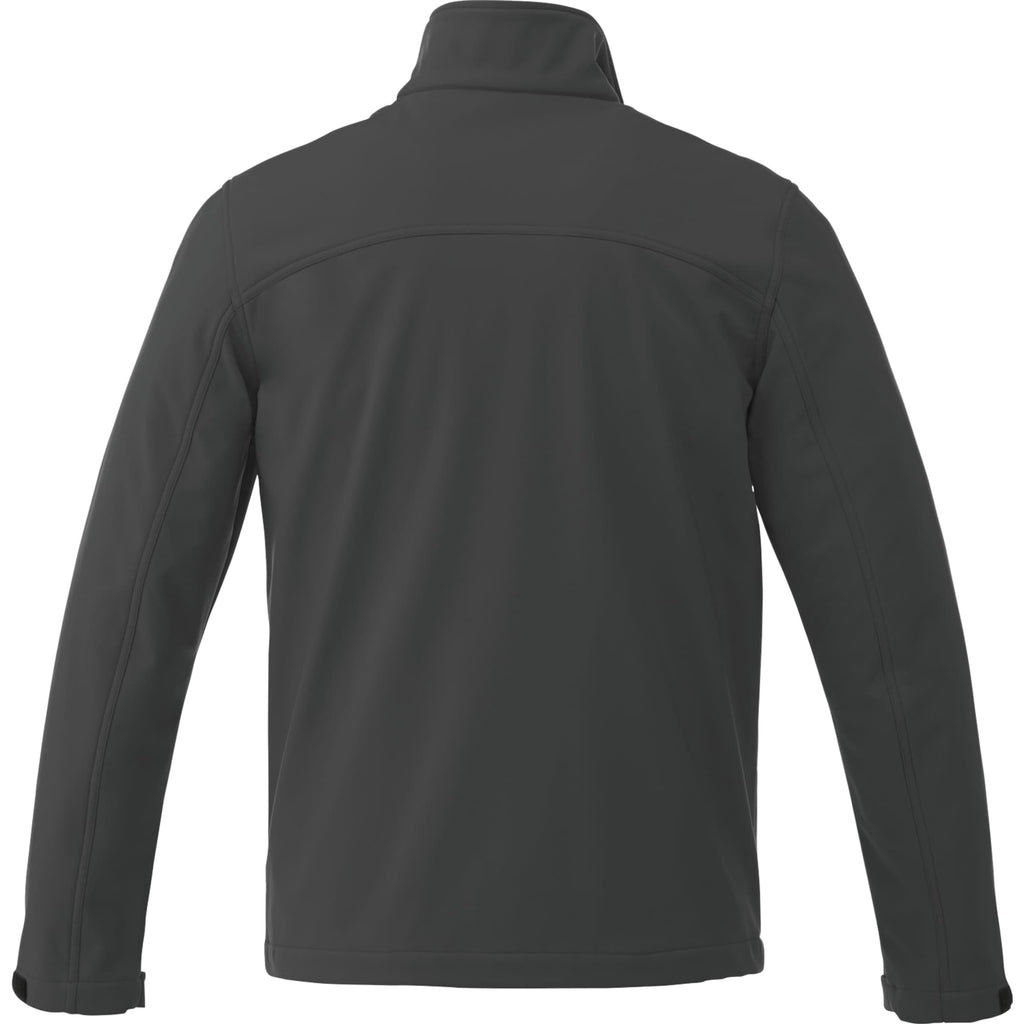 Maxson Waterproof Softshell Jacket for Men Embroidery - Grey Storm - Back Flat