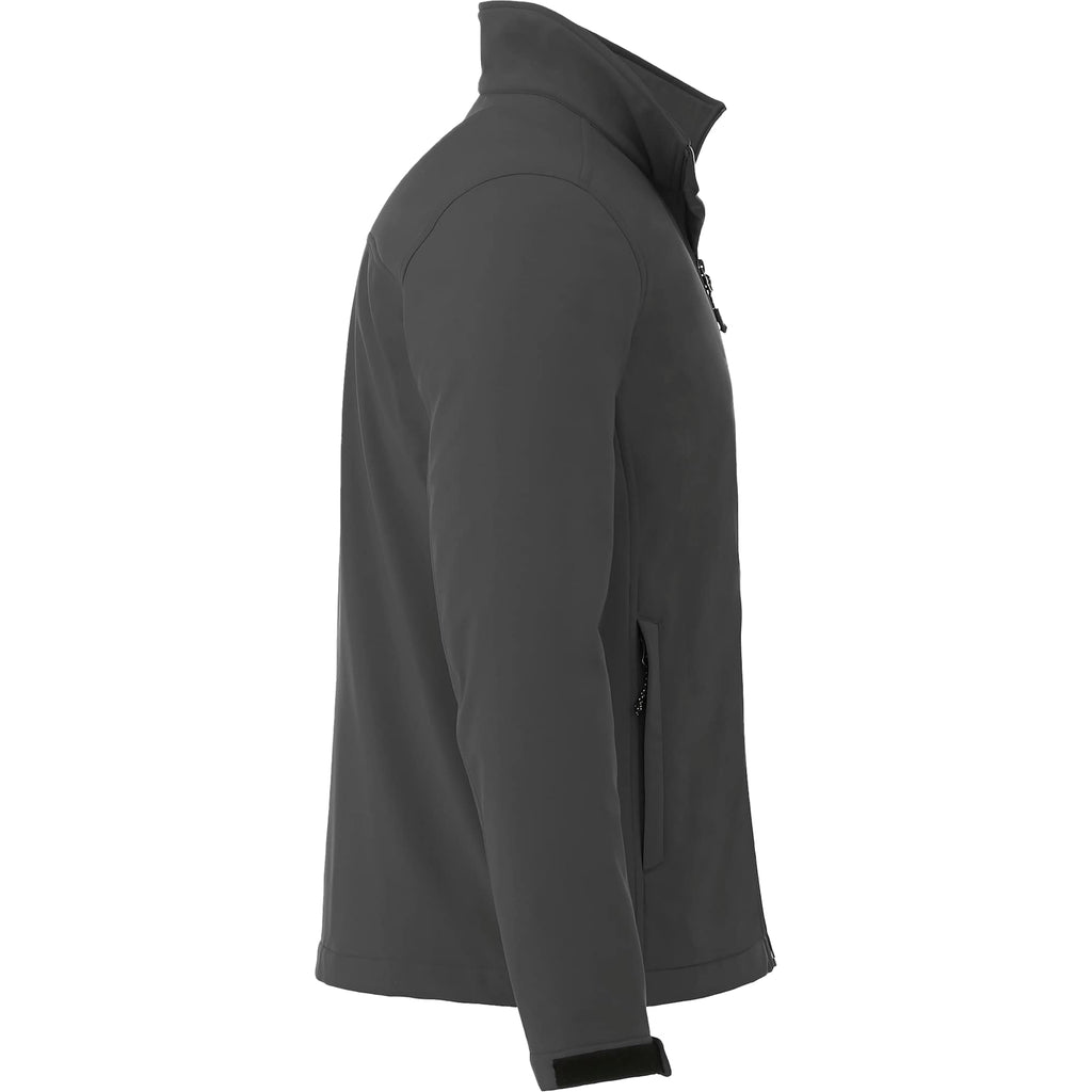 Maxson Waterproof Softshell Jacket for Men Embroidery - Grey Storm - Right Side