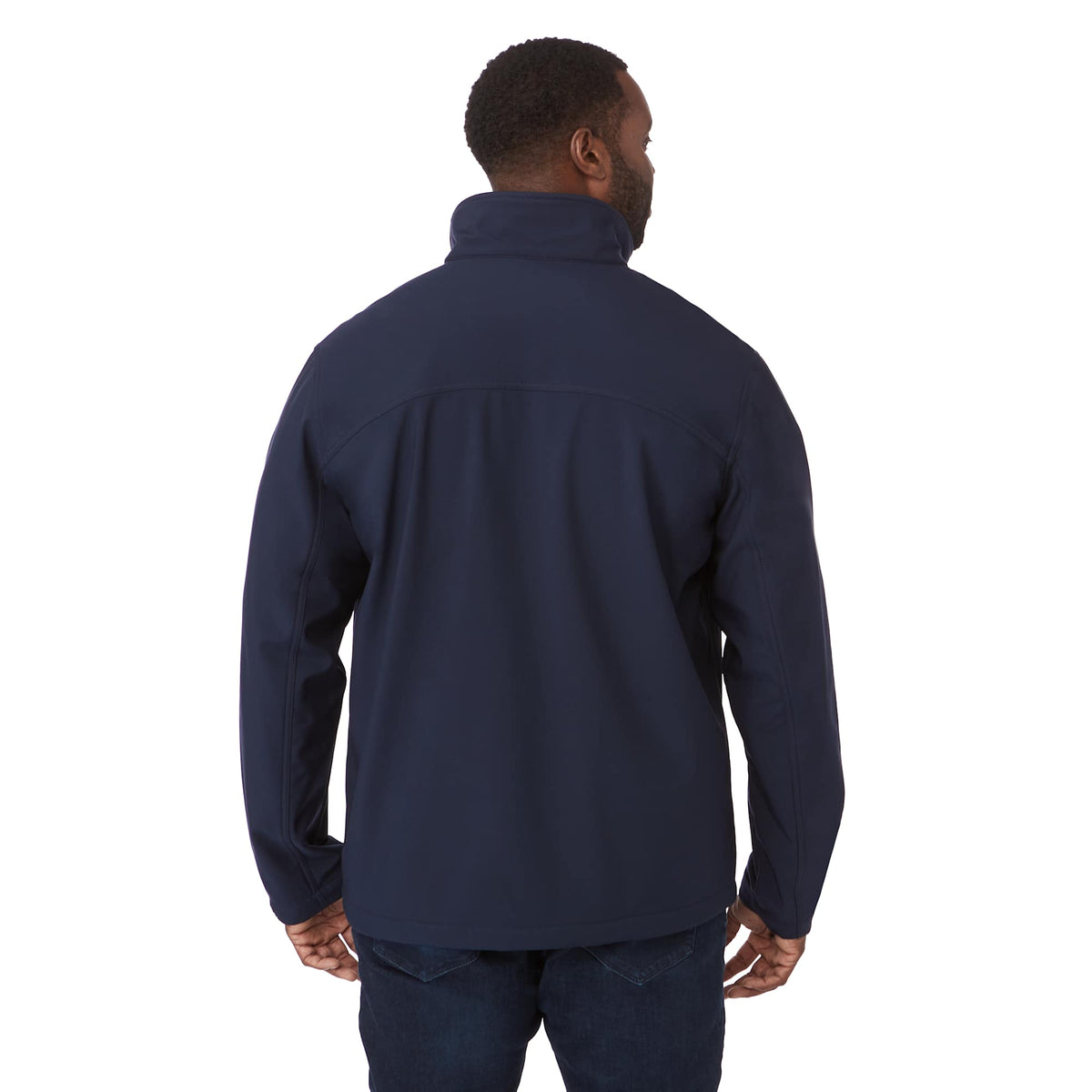 Maxson Waterproof Softshell Jacket for Men Embroidery - Navy - On Model Back