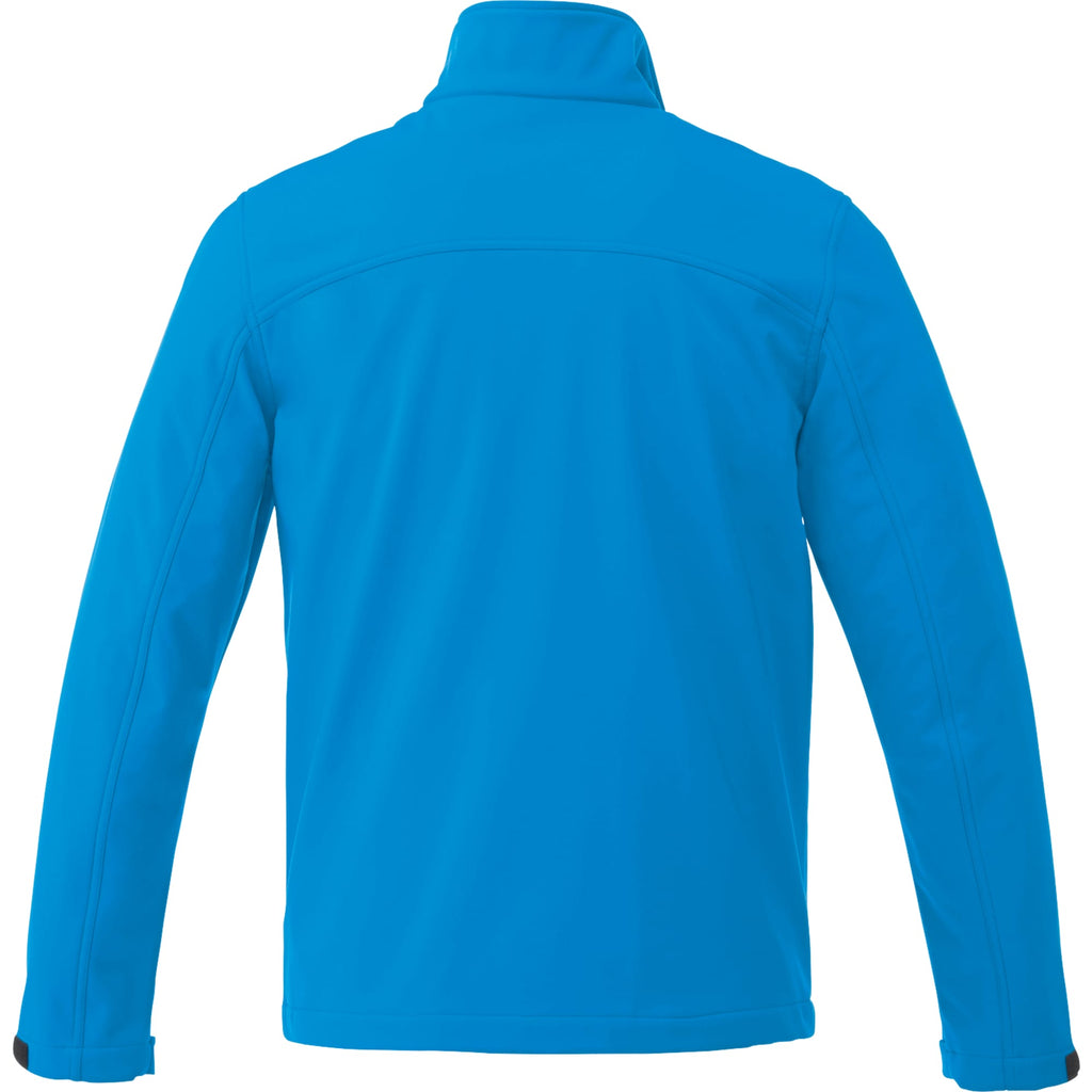 Maxson Waterproof Softshell Jacket for Men Embroidery - Olympic Blue - Back Flat