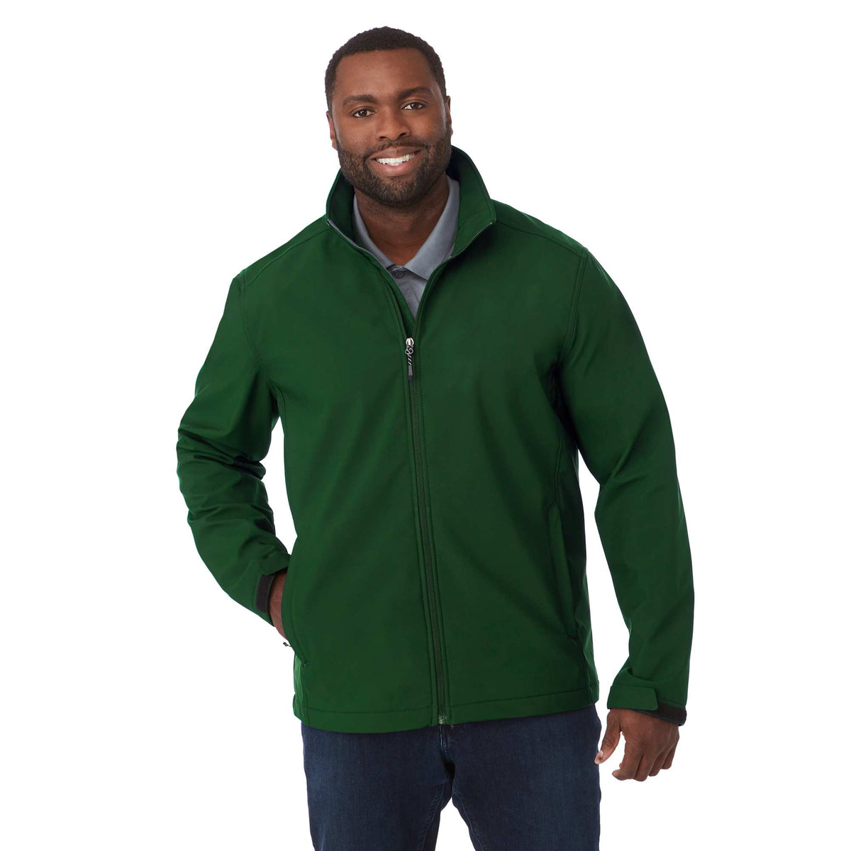 Maxson Waterproof Softshell Jacket for Men Transfer - Forest Green - On Model