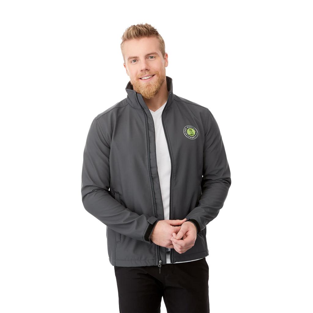 Maxson Waterproof Softshell Jacket for Men Transfer - Grey Storm - Front On Model