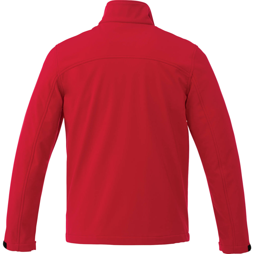 Maxson Waterproof Softshell Jacket for Men Transfer - Team Red - Back Flat
