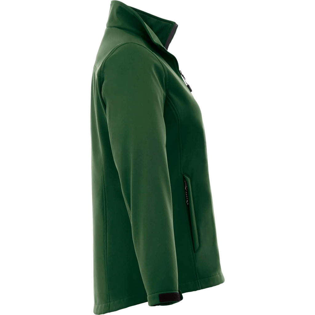 Maxson Waterproof Softshell Jacket for Women Debossing - Forest Green - Right Side
