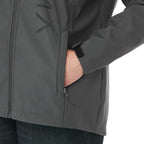 Maxson Waterproof Softshell Jacket for Women Embroidery - Grey Storm - On Model Detail