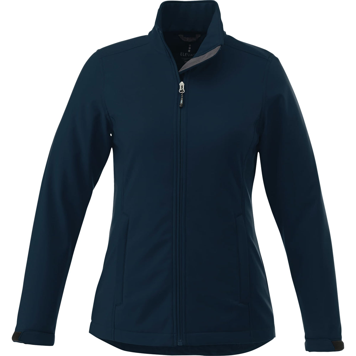 Maxson Waterproof Softshell Jacket for Women Embroidery - Navy - Front Flat