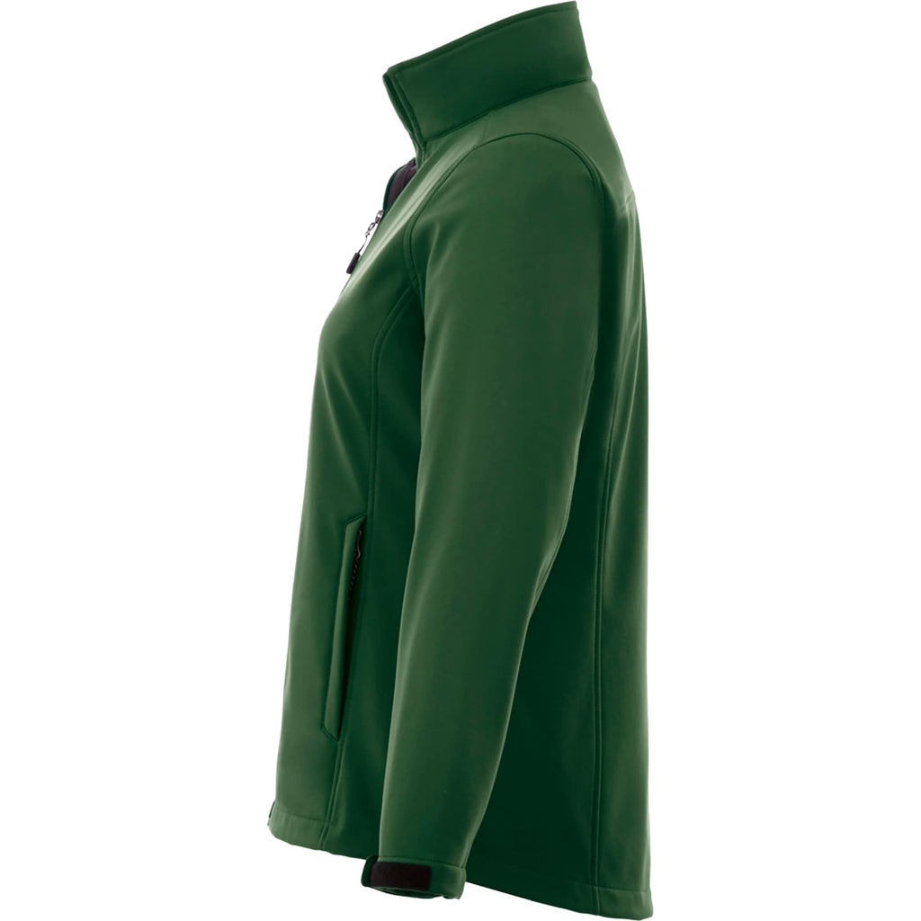 Maxson Waterproof Softshell Jacket for Women Transfer - Forest Green - Left Side