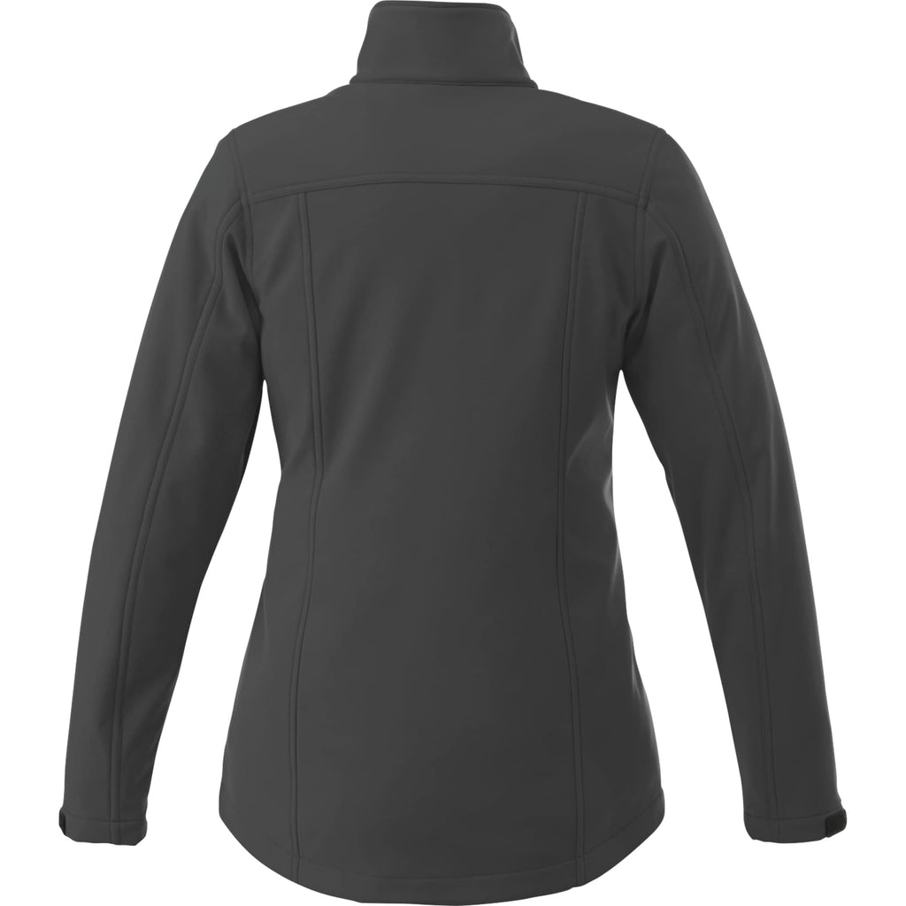 Maxson Waterproof Softshell Jacket for Women Transfer - Grey Storm - Back Flat